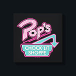 Pop's Chock'Lit Shoppe Rosa Logotyp Canvastryck<br><div class="desc">Riverdale | Pop's Chock'Lit Shoppe logotyp in rosa and blue.</div>