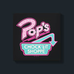 Pop's Chock'Lit Shoppe Rosa Logotyp Canvastryck<br><div class="desc">Riverdale | Pop's Chock'Lit Shoppe logotyp in rosa and blue.</div>
