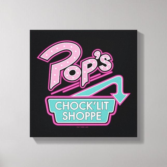 Pop's Chock'Lit Shoppe Rosa Logotyp Canvastryck (Framsida)