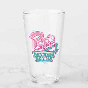 Pop's Chock'Lit Shoppe Rosa Logotyp Glaskopp