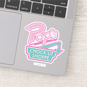 Pop's Chock'Lit Shoppe Rosa Logotyp Klistermärken