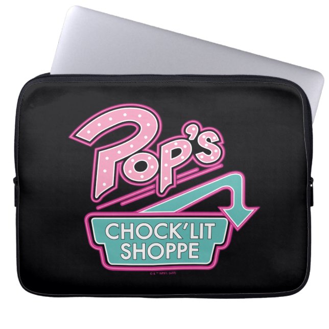 Pop's Chock'Lit Shoppe Rosa Logotyp Laptop Fodral (Framsidan)