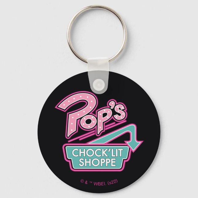 Pop's Chock'Lit Shoppe Rosa Logotyp Nyckelring (Framsida)