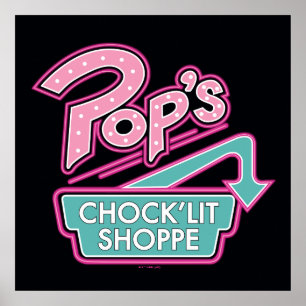 Pop's Chock'Lit Shoppe Rosa Logotyp Poster