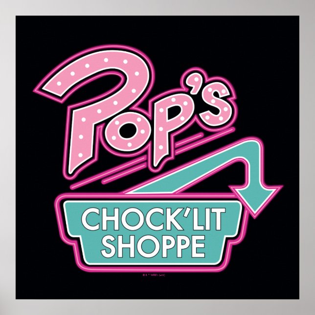 Pop's Chock'Lit Shoppe Rosa Logotyp Poster (Framsidan)