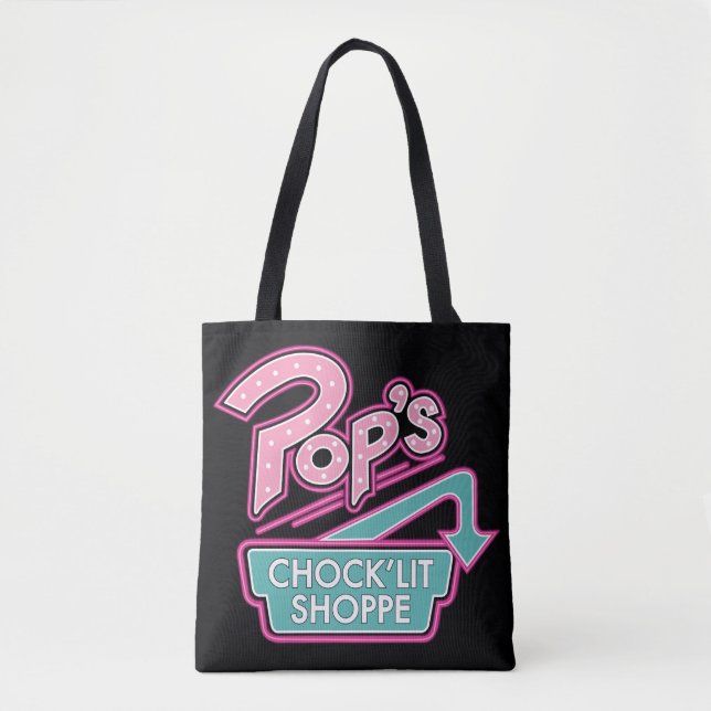 Pop's Chock'Lit Shoppe Rosa Logotyp Tygkasse (Framsida)