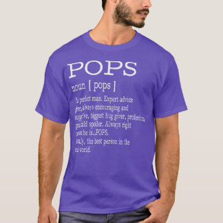 Pops Definition Grandpa Fars dag GiftsMen T Shirt