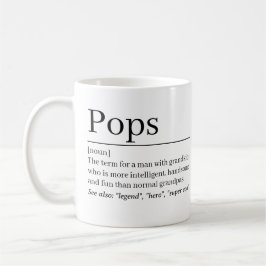 Pops Definition Mugg ・Personlig Grandpa Gift