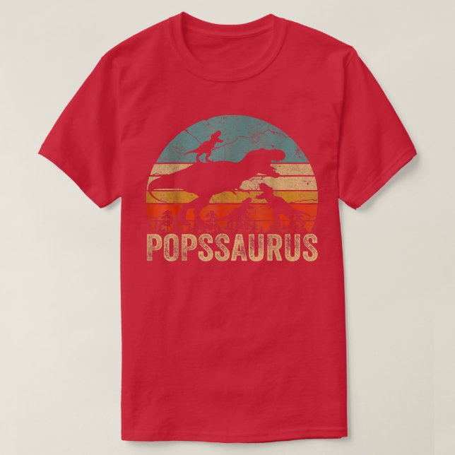 Pops Dinosaur Popssaurus 3 2 barn Jul Fath T Shirt (Design framsida)