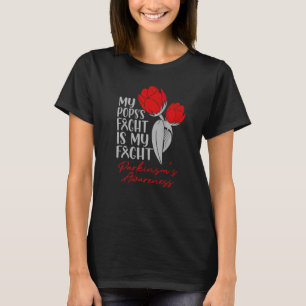Pops Fight Parkinsons Red Tulip T Shirt