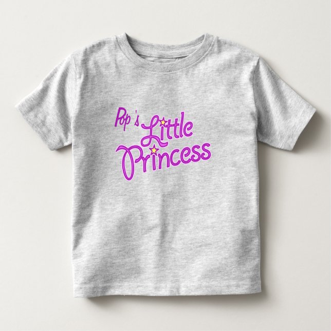 Pop's Little Princess Graphics Girl rosa top Tee (Framsida)