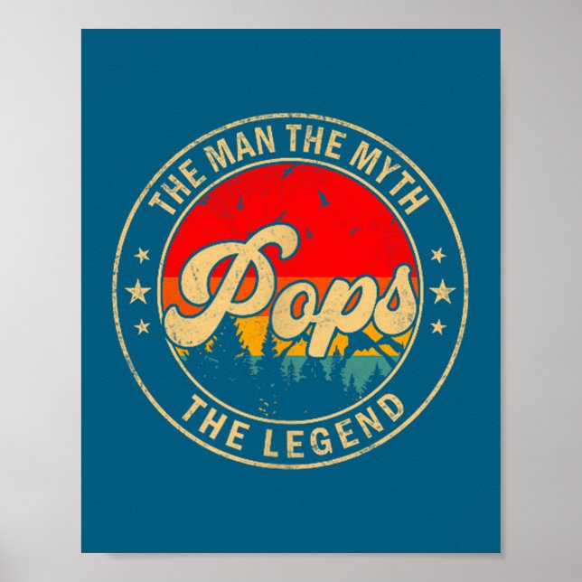Pops Man Myten Legend Väggillustration Poster (Framsidan)