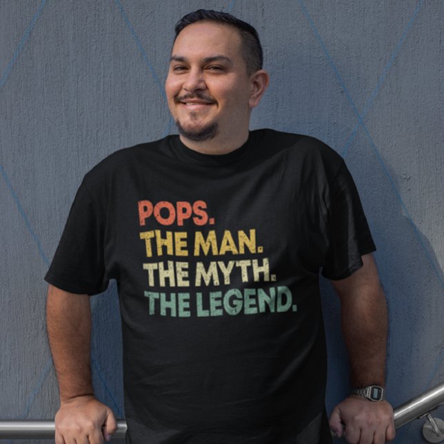 Pops man the Myth the legend Retro Pappa Pappa T Shirt (Skapare uppladdad)