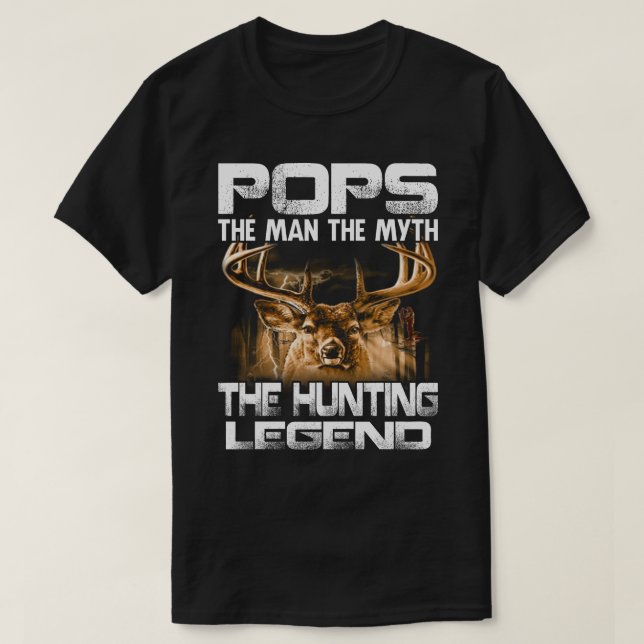 Pops mannen myth the Hunting Legend T Shirt (Design framsida)