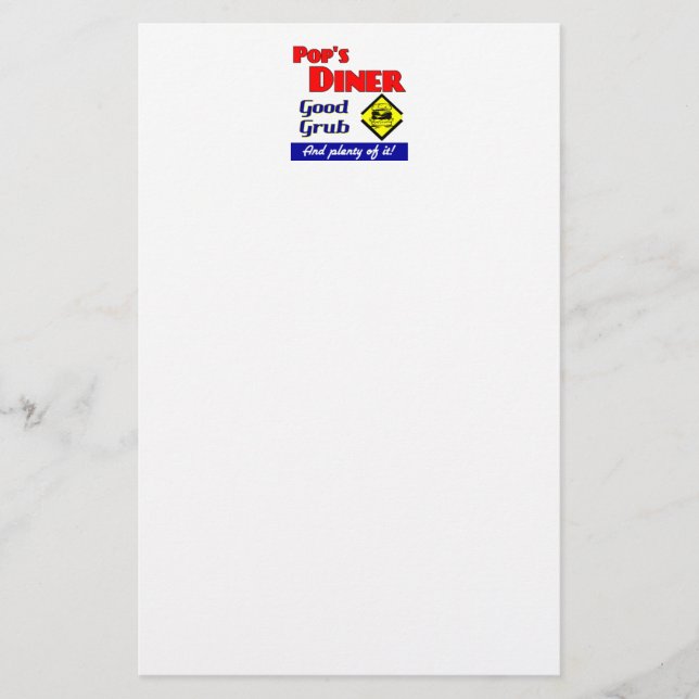 Pops Middag Kitchen Art Brevpapper (Framsida)