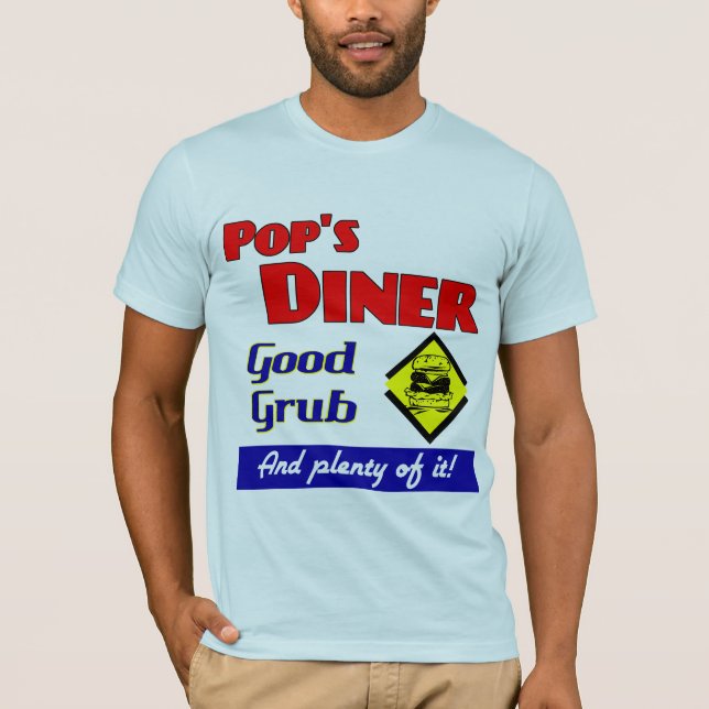 Pops Middag Kitchen Art Tee Shirt (Framsida)