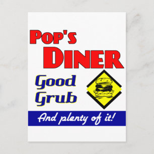 Pops Middag Kitchen Art Vykort