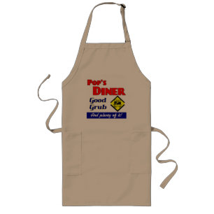 Pops Middag Retro Kitchen Say Apron Långt Förkläde