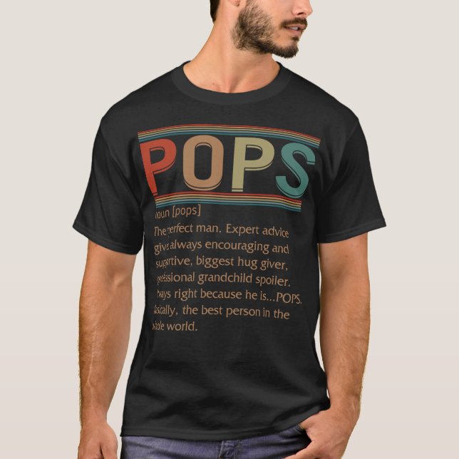 Pops Noun Shirt, Pops Definition Tee, Best T Shirt (Framsida)