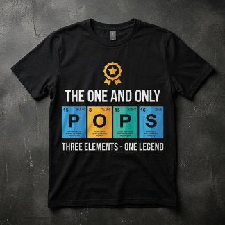 POPS Periodiska systemet Farfar Pappa Fars dag Kem T Shirt