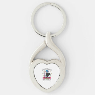Pops Poppcorn 1 Barn Fars Dag Pops Pops Enhörning Twisted Heart Silverfärgad Nyckelring