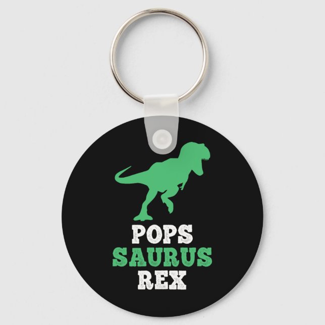 Pops-saurus Rex Dino Dinosaur Funny Popssaurus  Nyckelring (Framsida)