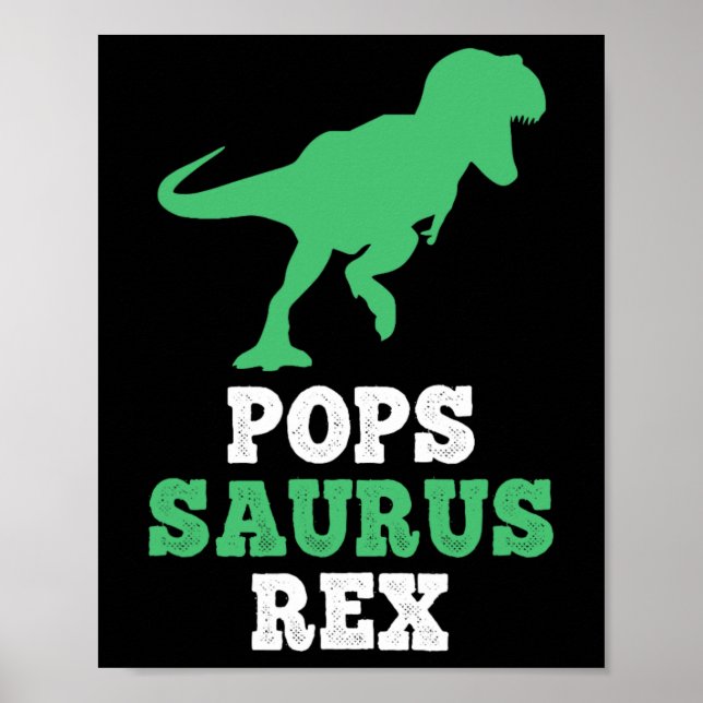 Pops-saurus Rex Dino Dinosaur Funny Popssaurus  Poster (Framsidan)