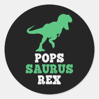 Pops-saurus Rex Dino Dinosaur Popssaurus Funny Runt Klistermärke