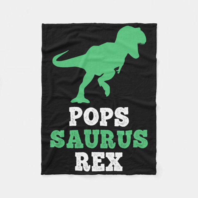 Pops-saurus Rex Dino Dinosaur Rolig Popssaurus  Fleecefilt (Framsidan)