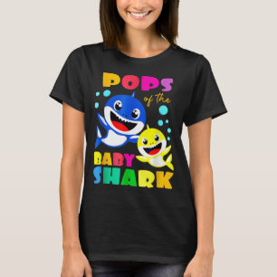 Pops Shark Pops Shark Family Mors dag T Shirt