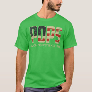 Pops Skyddsängel Hjälte Legend USA Flagga Pops Fad T Shirt