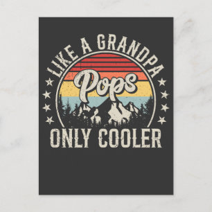 Pops som en farfar, bara coolare Retro Vykort
