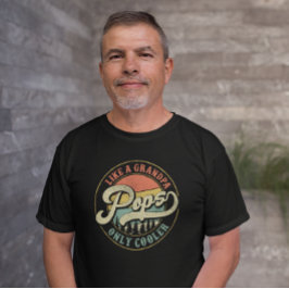 Pops som en "Grandpa Only Cooler Vintage Retro Pap T Shirt