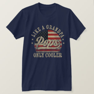 Pops som morfar Cooler Pops Fars dag T Shirt