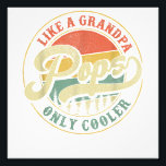 Pops som morfar Cooler Retro Gift Pops Da Fototryck<br><div class="desc">Pops som morfar Cooler Retro Gift Pops Pappa Grandpa</div>