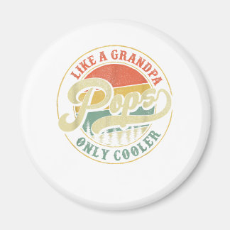 Pops som morfar Cooler Retro Gift Pops Da Magnet