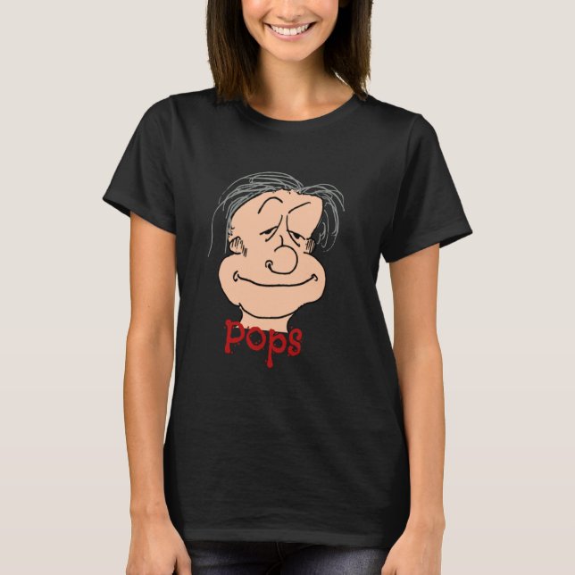 Pops-Tecknaden u2013 Lighthearted Fatheru201 T Shirt (Framsida)