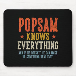 Popsam vet allt fars dag retro vintage musmatta