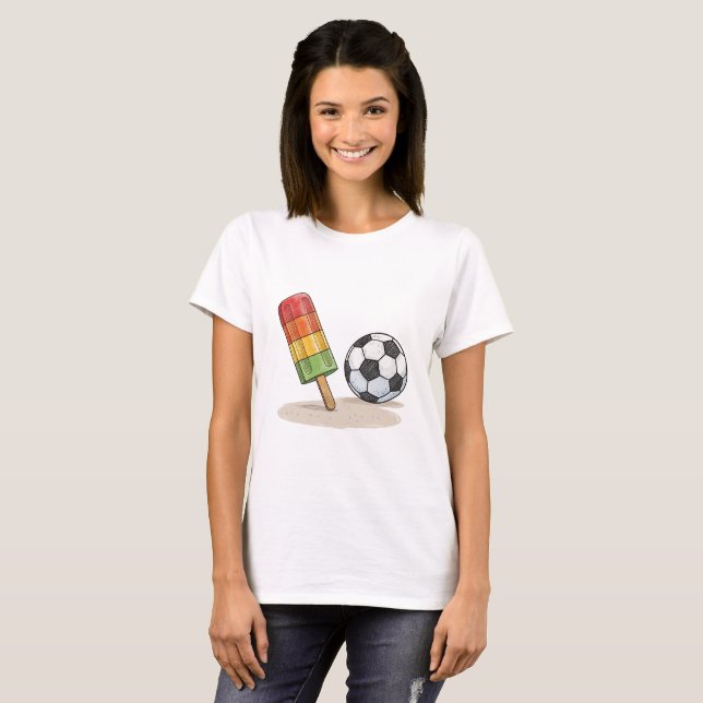 Popsicle and soccer ball t shirt (Hel framsida)