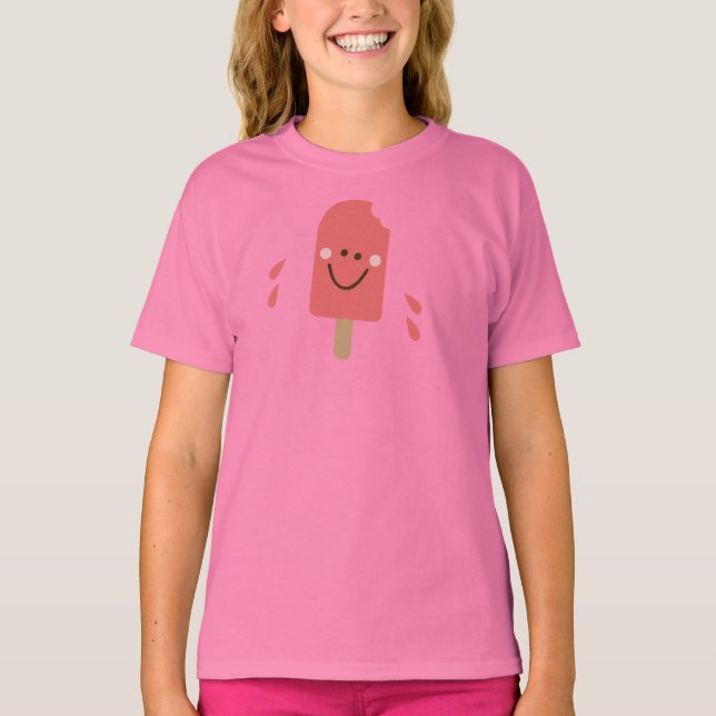 popsicle art t-shirt för flickor (Framsida)