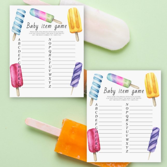 Popsicle - artikelspel för Baby. Barnstödsspel (Skapare uppladdad)