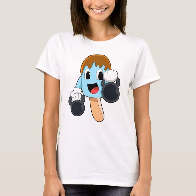 Popsicle at Strength Training with Dumbbells T Shirt (Framsida)