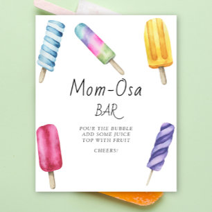 Popsicle Baby dusch - Mamma-osa pub Poster