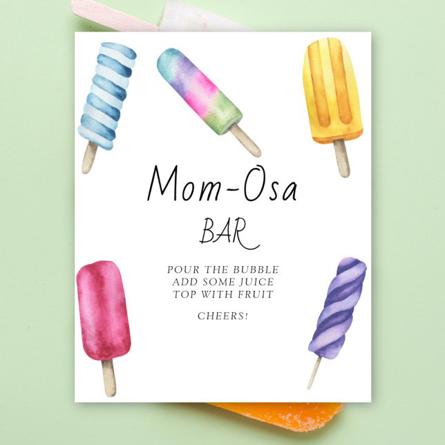 Popsicle Baby dusch - Mamma-osa pub Poster (Skapare uppladdad)