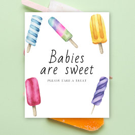 Popsicle Baby dusch - spädbarn är sött Poster
