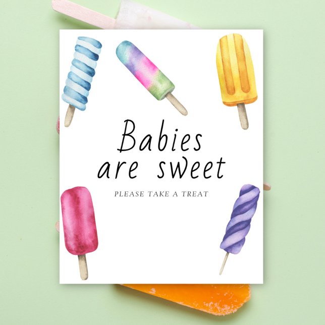 Popsicle Baby dusch - spädbarn är sött Poster (Skapare uppladdad)