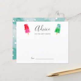 Popsicle Baby Shower Advice för de nya föräldrarna