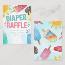 Popsicle Baby Shower Diaper and Wipes Raffle Tilläggskort