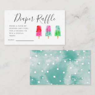 Popsicle Baby Shower Diaper Raffle Biljett Tilläggskort