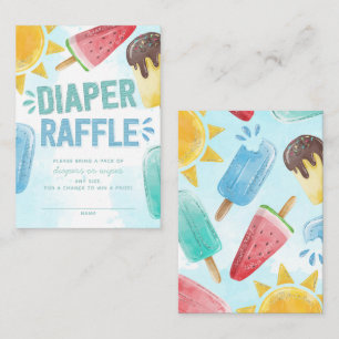 Popsicle Baby Shower Diaper Raffle Tilläggskort